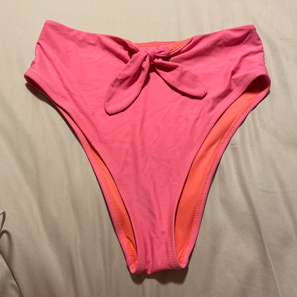 Aerie high waisted bathing suit bottoms pink
